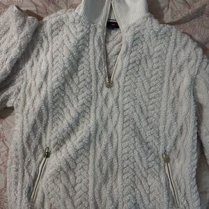 Cozy White Fleece Pullover